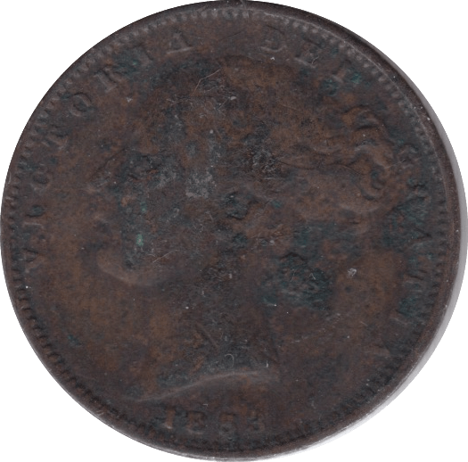 1853 FARTHING ( FAIR ) - Farthing - Cambridgeshire Coins