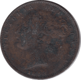 1853 FARTHING ( FAIR ) - Farthing - Cambridgeshire Coins