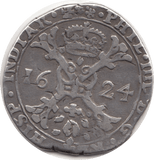 1624 SILVER SPANISH NETHERLANDS PATAGON
