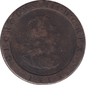 1813 ISLE OF MAN HALFPENNY