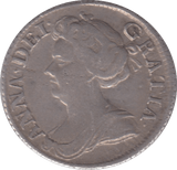 1711 SIXPENCE ( VF )