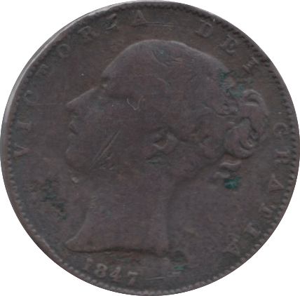 1847 FARTHING ( FAIR ) 5 - Farthing - Cambridgeshire Coins