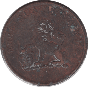 1812 HALF PENNY TOKEN HULL