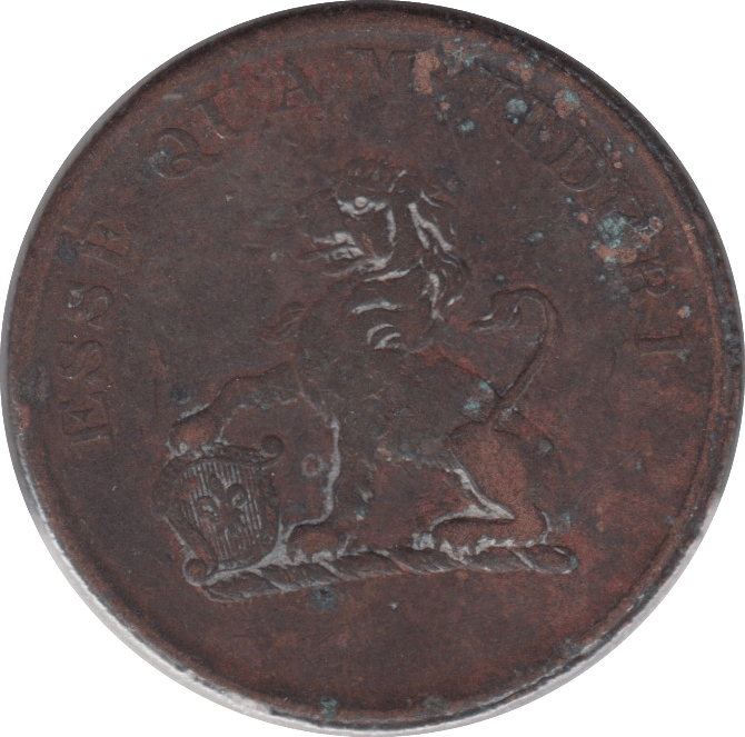 1812 HALF PENNY TOKEN HULL