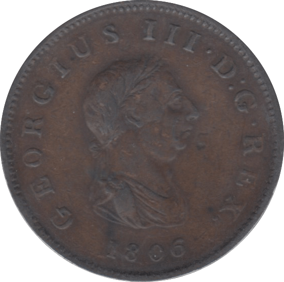 1806 HALFPENNY ( VF ) 3