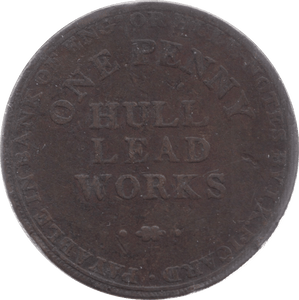 1812 PENNY TOKEN HULL LEAD WORKS