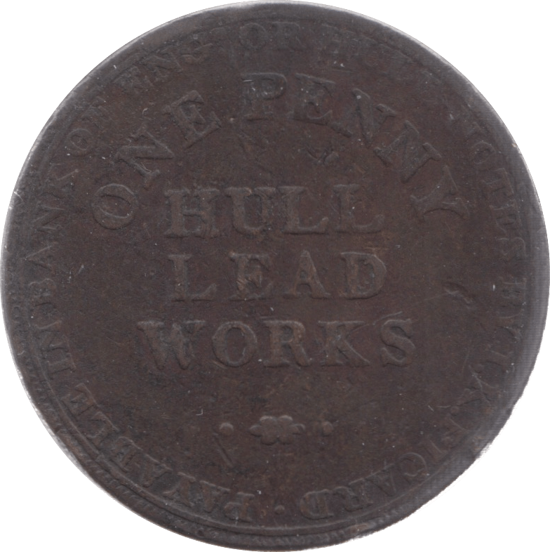 1812 PENNY TOKEN HULL LEAD WORKS
