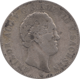 1843 SILVER 1/6 THALER KINGDOM OF SAXONY - SILVER WORLD COINS - Cambridgeshire Coins