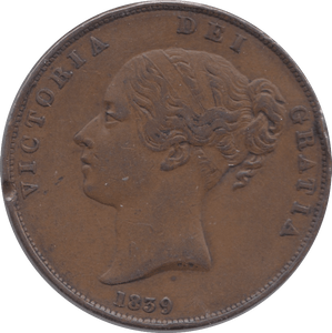 1839 PENNY ISLE OF MAN ( GVF ) - WORLD COINS - Cambridgeshire Coins