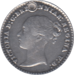 1852 MAUNDY ONE PENNY ( GVF ) HOLED - Maundy Coins - Cambridgeshire Coins