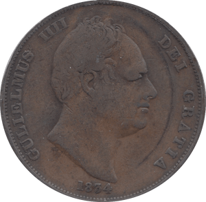 1834 PENNY ( FINE ) 4 - Penny - Cambridgeshire Coins