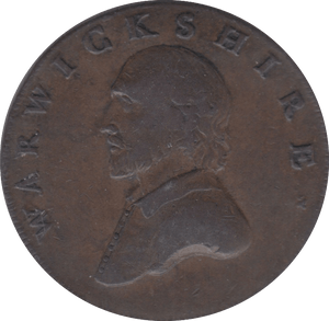 1791 HALFPENNY TOKEN WARWICKSHIRE REF A5