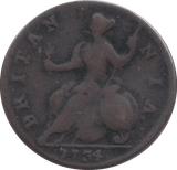 1734 HALF PENNY ( FAIR ) 3