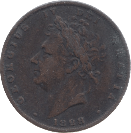 1828 FARTHING ( FINE ) 3 - Farthing - Cambridgeshire Coins