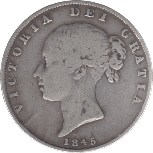 1845 HALFCROWN ( FINE ) - Halfcrown - Cambridgeshire Coins