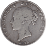 1845 HALFCROWN ( FINE ) - Halfcrown - Cambridgeshire Coins