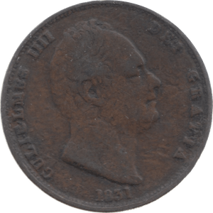 1831 HALFPENNY ( FINE ) - Halfpenny - Cambridgeshire Coins