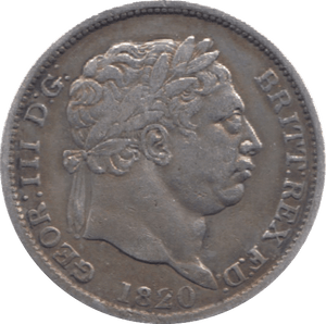 1820 SIXPENCE ( VF ) 9