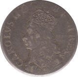 1660 - 1685 SILVER THREEPENCE CHARLES II REF 15