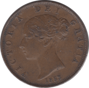 1853 HALFPENNY ( EF ) 6 - Halfpenny - Cambridgeshire Coins