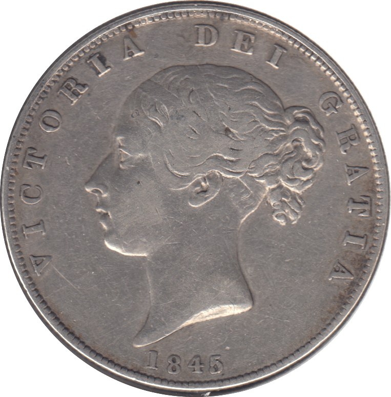 1845 HALFCROWN ( VF ) - Halfcrown - Cambridgeshire Coins