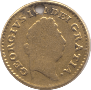 1800 GOLD THIRD GUINEA ( FINE ) GOLD GEORGE III HOLED