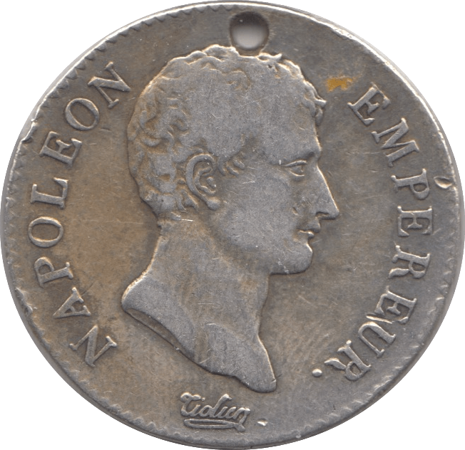1803 SILVER 2 FRANCS FRANCE ( HOLED )
