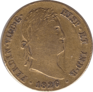 1826 GOLD 2 ESCUDOS SPAIN - Gold World Coins - Cambridgeshire Coins