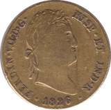 1826 GOLD 2 ESCUDOS SPAIN - Gold World Coins - Cambridgeshire Coins
