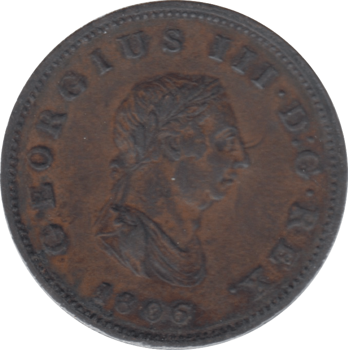 1806 HALFPENNY ( VF )