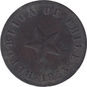 1853 CHILE ONE CENTAVO - WORLD COINS - Cambridgeshire Coins