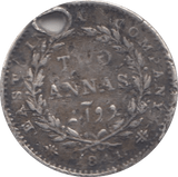 1844 SILVER 2 ANNAS INDIA - SILVER WORLD COINS - Cambridgeshire Coins