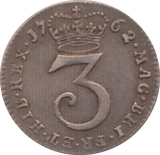 1762 MAUNDY THREEPENCE ( VF )