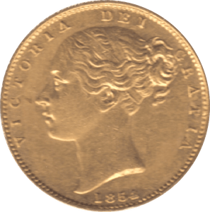 1854 GOLD SOVEREIGN ( GVF ) SHIELD BACK - Sovereign - Cambridgeshire Coins
