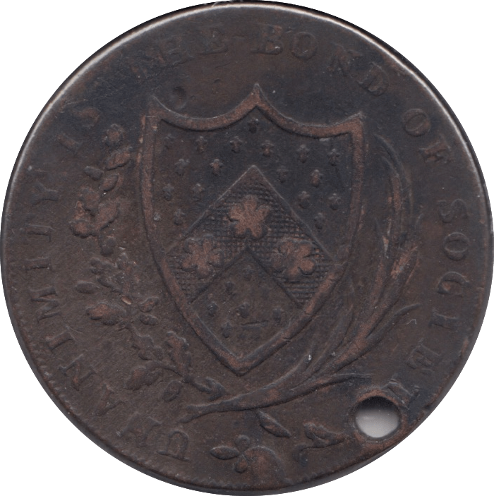 1794 HALF PENNY TOKEN NORTHIAM ( HOLED )