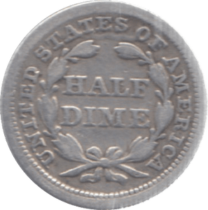 1853 SILVER USA 1/2 DIME - WORLD SILVER COINS - Cambridgeshire Coins