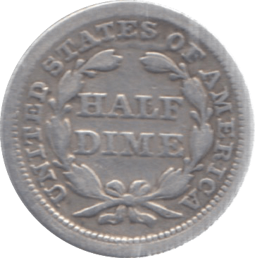 1853 SILVER USA 1/2 DIME - WORLD SILVER COINS - Cambridgeshire Coins