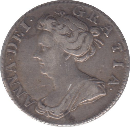 1705 SIXPENCE ( VF )