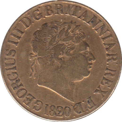 1820 GOLD SOVEREIGN ( FINE )