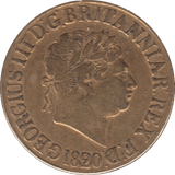 1820 GOLD SOVEREIGN ( FINE )