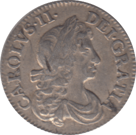 1683 MAUNDY THREEPENCE CHARLES II ( VF )