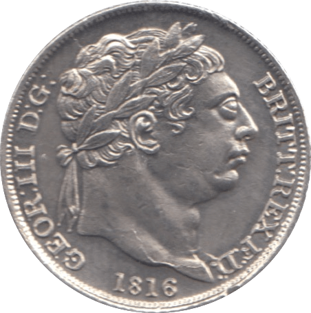 1816 SIXPENCE ( AUNC )