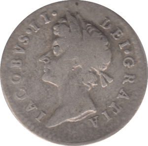 1687 MAUNDY THREEPENCE ( FINE )