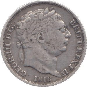 1816 SIXPENCE ( VF )