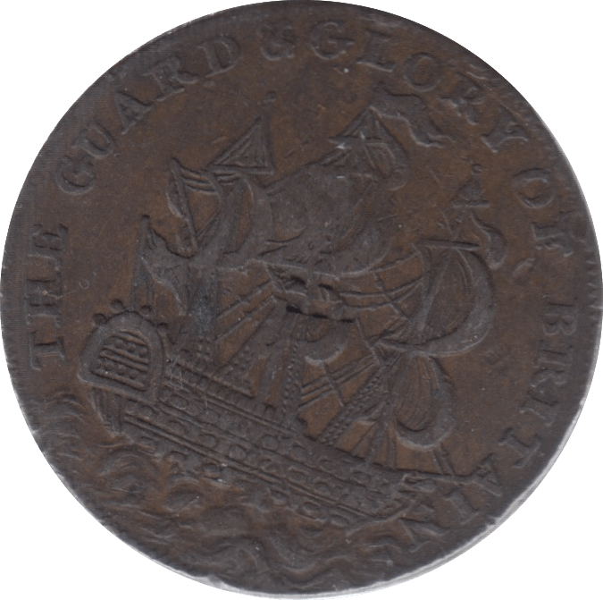 1791 HALFPENNY TOKEN GUARD AND GLORY OF BRITAIN