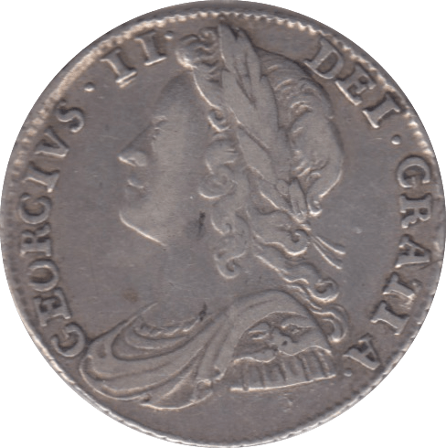1732 SIXPENCE ( GVF )
