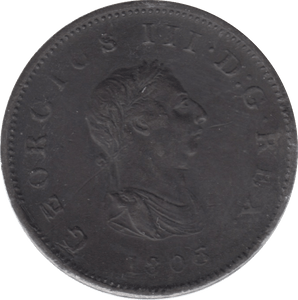 1806 HALFPENNY ( VF )