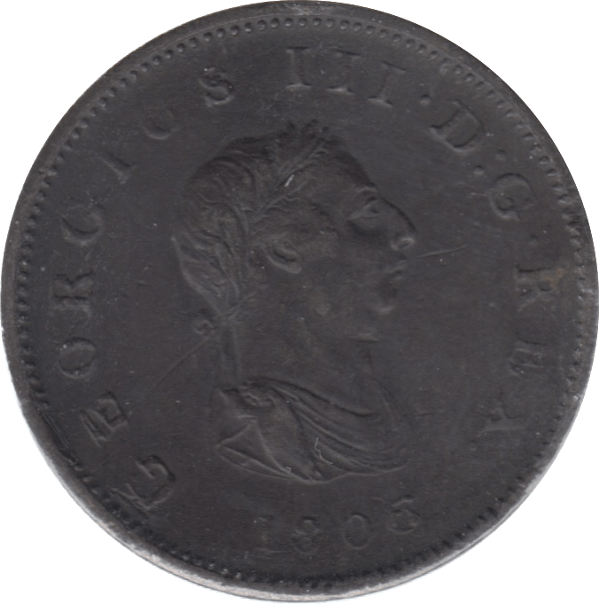 1806 HALFPENNY ( VF )