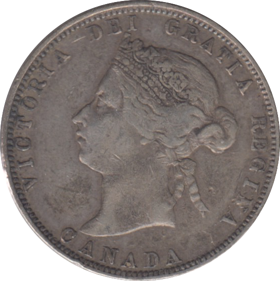 1874 CANADA SILVER 25 CENTS