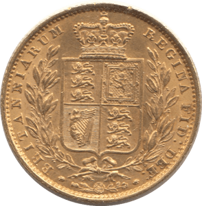 1853 GOLD SOVEREIGN ( UNC ) SHIELD BACK - Sovereign - Cambridgeshire Coins